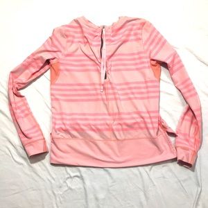 Lululemon women’s long sleeve top. Electric salmon color. Size small.